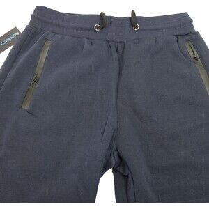 NEW Pure Champ Navy Mens Jogger Sweatpants Drawstring Zipper Pockets Small  NWT